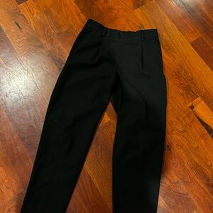 Black pleated dress slacks